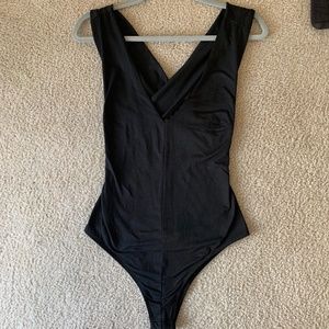 MATCH POINT BLACK BODYSUIT LULUS